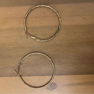 Twisted Gold Hoop Earrings